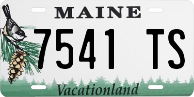 ME license plate 7541TS
