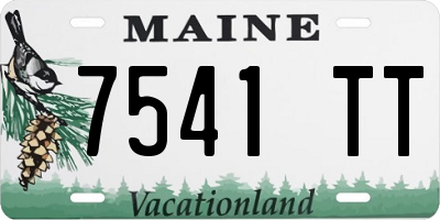 ME license plate 7541TT