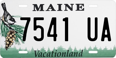 ME license plate 7541UA