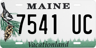 ME license plate 7541UC