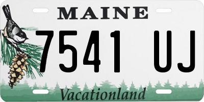 ME license plate 7541UJ