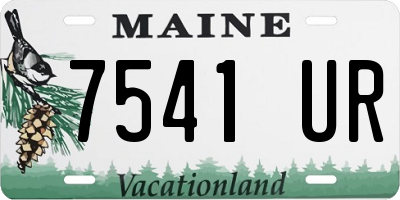 ME license plate 7541UR