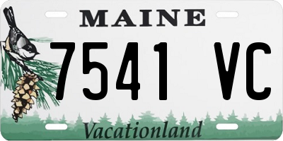 ME license plate 7541VC