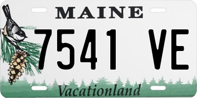 ME license plate 7541VE