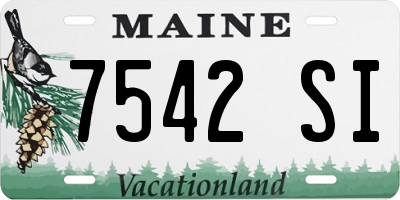 ME license plate 7542SI