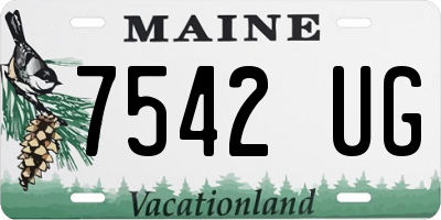 ME license plate 7542UG