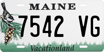 ME license plate 7542VG