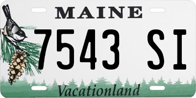 ME license plate 7543SI