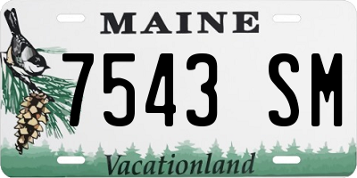 ME license plate 7543SM