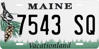 ME license plate 7543SQ