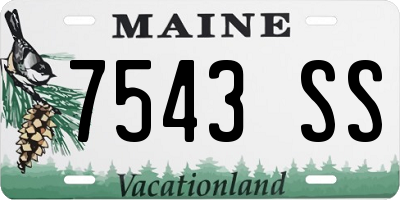 ME license plate 7543SS