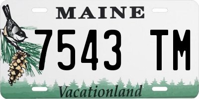 ME license plate 7543TM