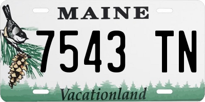 ME license plate 7543TN
