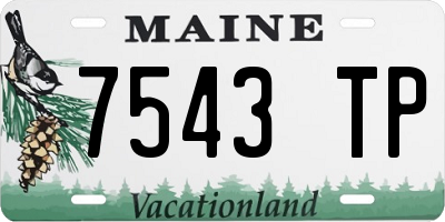 ME license plate 7543TP