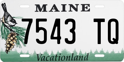 ME license plate 7543TQ