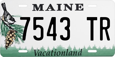 ME license plate 7543TR