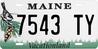 ME license plate 7543TY