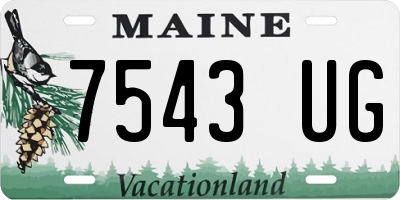 ME license plate 7543UG