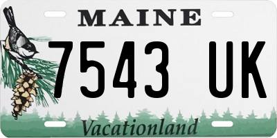 ME license plate 7543UK