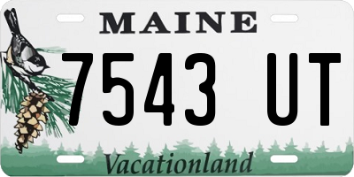 ME license plate 7543UT