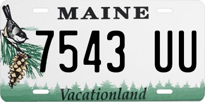 ME license plate 7543UU