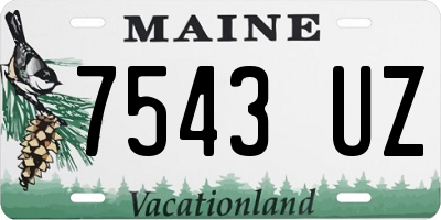 ME license plate 7543UZ