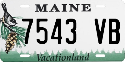 ME license plate 7543VB