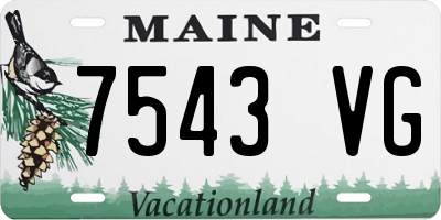 ME license plate 7543VG