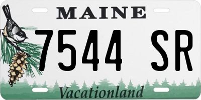 ME license plate 7544SR