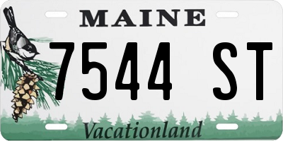 ME license plate 7544ST
