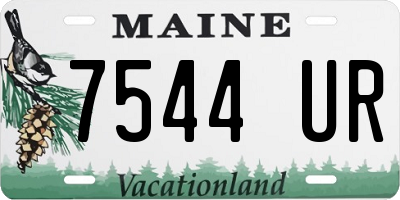 ME license plate 7544UR