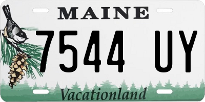 ME license plate 7544UY