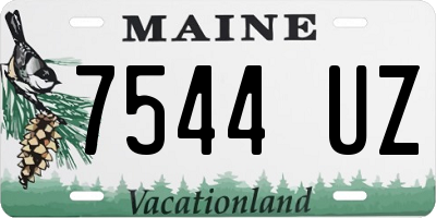 ME license plate 7544UZ