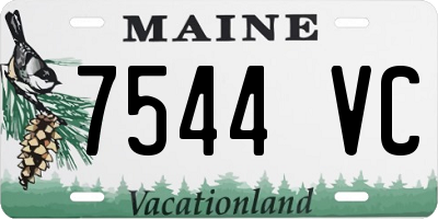 ME license plate 7544VC