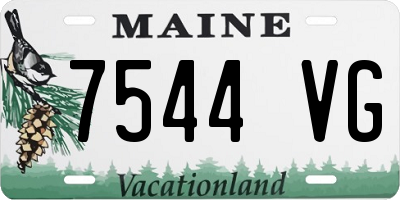 ME license plate 7544VG