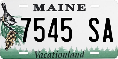 ME license plate 7545SA