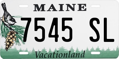 ME license plate 7545SL