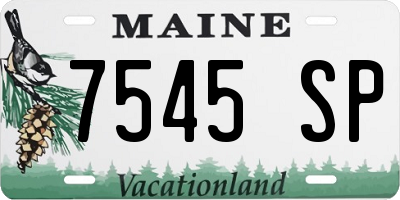 ME license plate 7545SP