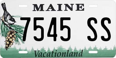ME license plate 7545SS