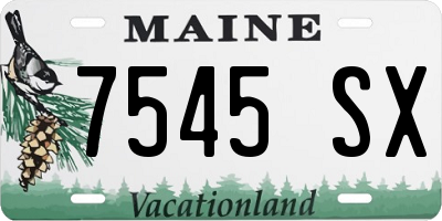 ME license plate 7545SX