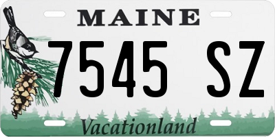 ME license plate 7545SZ