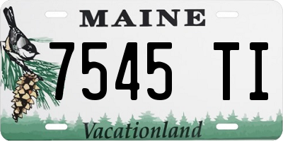 ME license plate 7545TI