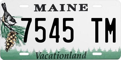 ME license plate 7545TM