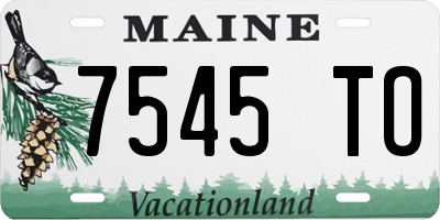 ME license plate 7545TO