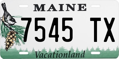 ME license plate 7545TX