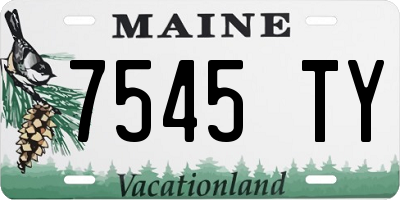 ME license plate 7545TY