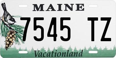 ME license plate 7545TZ