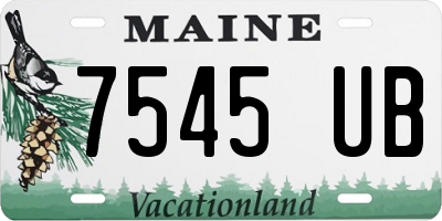 ME license plate 7545UB