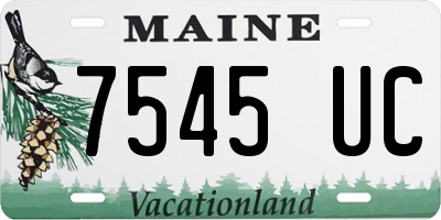 ME license plate 7545UC