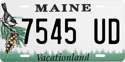 ME license plate 7545UD